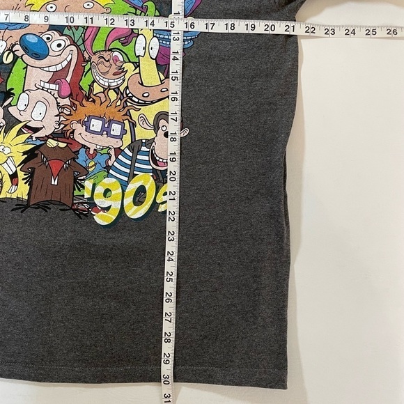 Nickelodeon Mens Made In the 90s Cartoon Characters Gray Graphic T-Shirt Large - Picture 5 of 6